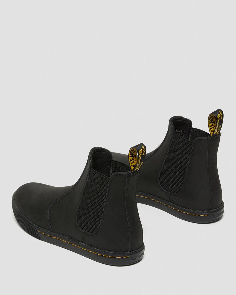 Dr Martens Makela Læder Casual Chelsea Støvler Dame Sort | DK 126JPQ